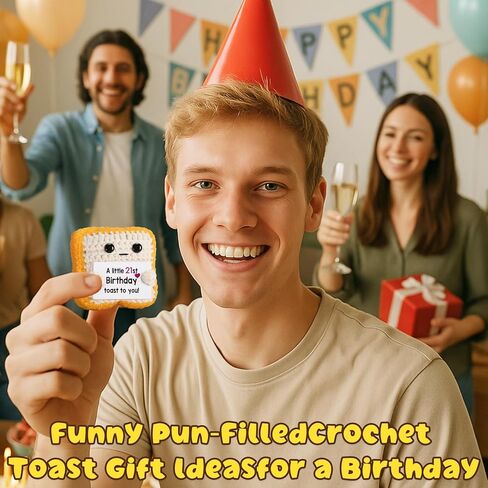 هدايا عيد الميلاد الحادي والعشرون لها وله - أخيرًا 21 هدية للنساء والرجال - نخب كروشيه مضحك، ديكور فريد لعربة البار وبديل للبطاقات in Kuwait