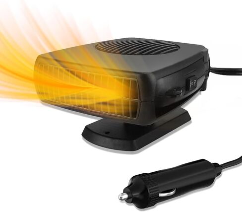 12V Car Heater, 200W Car Heaters That Plug Into Cigarette Lighter Portable electric Heaters for Cars, Car Defroster Windshield Demister, Auto Defogger 360° Rotatable With Ergonomic Handle in Saudi Arabia