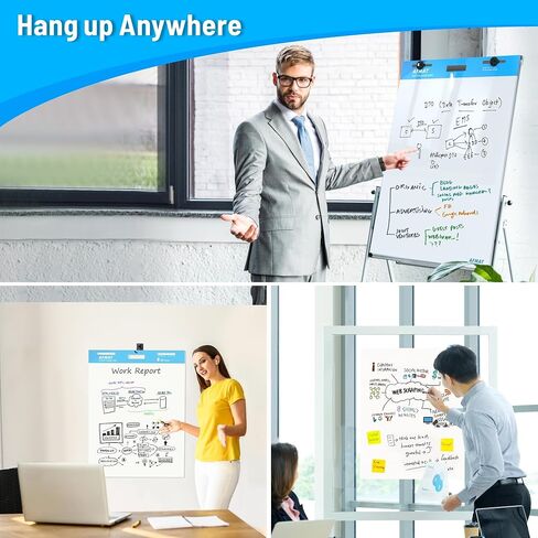 وسادات حامل لاصقة من AFMAT، ورق مخطط مرساة مقاس 15 × 18 بوصة، ورق مخطط قلاب مقاوم لنزيف الحبر للمكتب/الفصل الدراسي/السبورة البيضاء/الجدار/النوافذ، 30 ورقة/وسادة، 6 وسادات in Kuwait