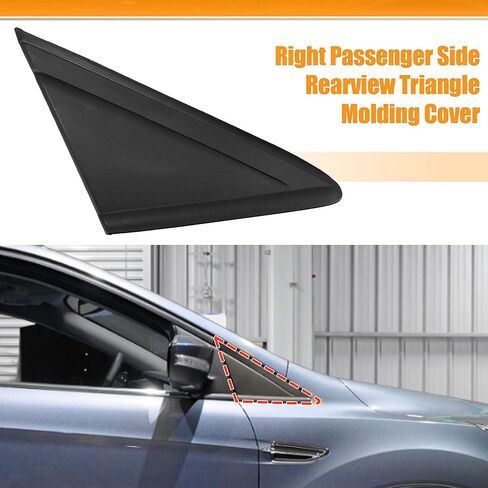 Unifizz Front Right Mirror Corner Triangle Fender Cover Rearview Triangle Trim Panel for for-d Escape 2013-2019 CJ54-S16004AD5JA6 Side Mirror Flag Triangle Covers Trims, Black in Saudi Arabia