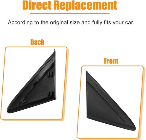Unifizz Front Right Mirror Corner Triangle Fender Cover Rearview Triangle Trim Panel for for-d Escape 2013-2019 CJ54-S16004AD5JA6 Side Mirror Flag Triangle Covers Trims, Black in Saudi Arabia