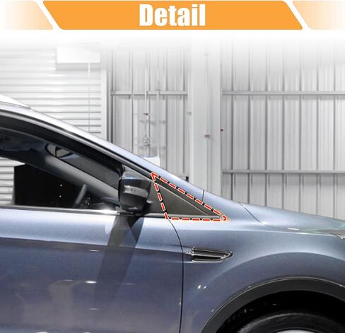 Unifizz Front Right Mirror Corner Triangle Fender Cover Rearview Triangle Trim Panel for for-d Escape 2013-2019 CJ54-S16004AD5JA6 Side Mirror Flag Triangle Covers Trims, Black in Saudi Arabia