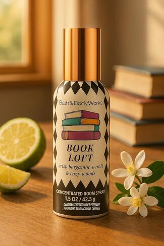 Bath & Body Works Book Loft Concentrated Room Spray 1.5 oz 42.5 g – Cozy Home Fragrance with Warm Woods, Leather, and Soft Vanilla in Saudi Arabia