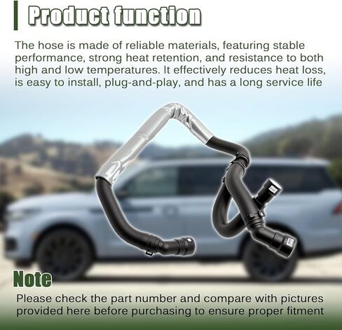 خرطوم مدخل المياه لسخان HVAC متوافق مع 2018-2021 Ford Expedition و2018-2022Lincoln Navigator 3.5L V6 استبدال JL1Z-18472-B JL1Z18472B KH-914 in Kuwait