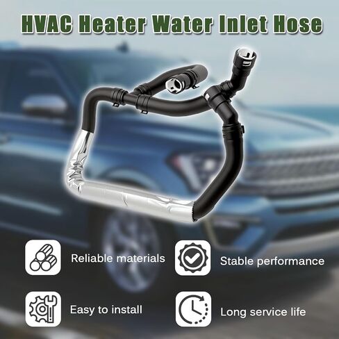 خرطوم مدخل المياه لسخان HVAC متوافق مع 2018-2021 Ford Expedition و2018-2022Lincoln Navigator 3.5L V6 استبدال JL1Z-18472-B JL1Z18472B KH-914 in Kuwait