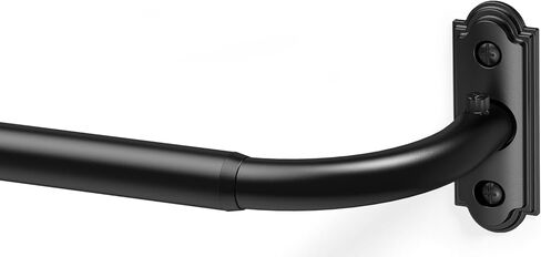 YaFex Wrap Around Blackout Curtain Rods: 48-86 Inch 1 Inch Heavy Duty Curtain Rods for Windows French Return Curtain Rod for Room Darkening in Bedroom and Living Room Easy to Install in Kuwait