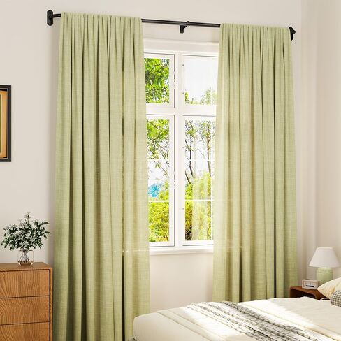 YaFex Wrap Around Blackout Curtain Rods: 48-86 Inch 1 Inch Heavy Duty Curtain Rods for Windows French Return Curtain Rod for Room Darkening in Bedroom and Living Room Easy to Install in Kuwait