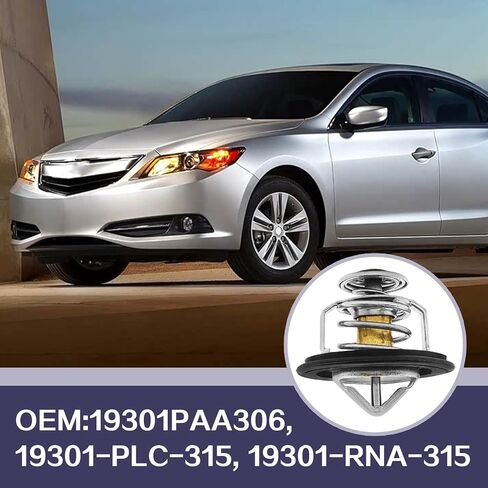 19301-PAA-306 Engine Thermostat, Compatible with Honda Odyssey 1995-1998, HR-V 2016-2017, Accord 1990-2002, CR-V 1997-2001,EL 1997-2005, CL 97-99 etc, Replace OE#19301-PLC-315, 19301-RNA-315 in Saudi Arabia