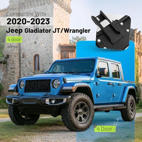Side Steps Compatible with 2020-2023 Jeep Gladiator JT & Wrangler 4 Door, High-Strength Running Boards, Steel Step Bars, Powder-Coated 4-Piece Set in Saudi Arabia