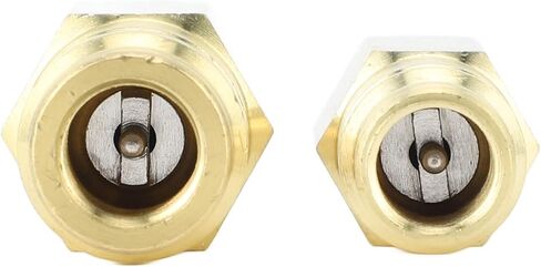 R134A Air Conditioner Connector Brass Refrigerant Adapter Fast Connect Disconnect for Car AC System Repair 1/4 SAE Interface 2 Pack in Kuwait