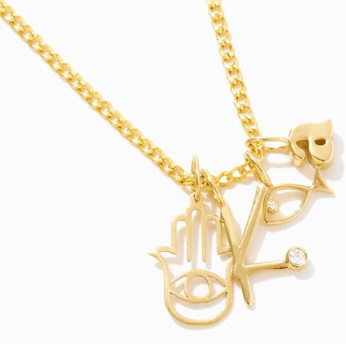 Gelin Hamsa Hand Charm 14K Solid Gold in Saudi Arabia