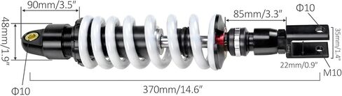 370mm Rear Shock Absorber 14.6" Adjustable Clevis End 750lbs Spring for Dirt Pit Bike ATV 200cc 250cc Apollo XB31 XB33 XB35 in Kuwait