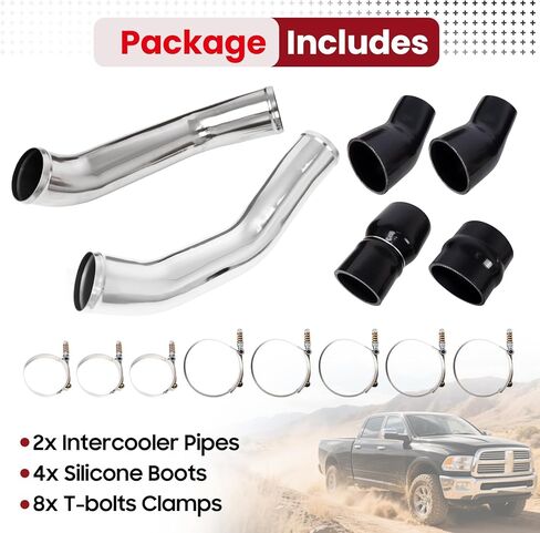 Aluminum Intercooler Pipe Silicone Boots Kit for 2013-2018 Dodge Ram 2500/3500 6.7l Cummins Diesel in Saudi Arabia