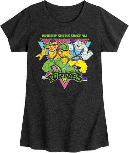 HYBRID APPAREL - Teenage Mutant Ninja Turtles - 80s Bebop Rocksteady - Toddler & Youth Girls Short Sleeve Graphic T-Shirt in Saudi Arabia