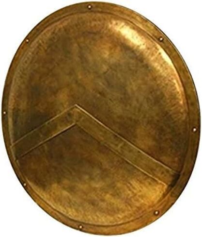 Piru Ancient War Sparta Shield 300 Spartan Shield King Leonidas بقطر 36 بوصة زي معركة لعب الهالوين مكتب البار اللوبي النحاسي العتيق in Kuwait