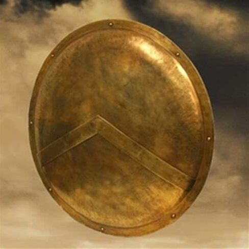 Piru Ancient War Sparta Shield 300 Spartan Shield King Leonidas بقطر 36 بوصة زي معركة لعب الهالوين مكتب البار اللوبي النحاسي العتيق in Kuwait
