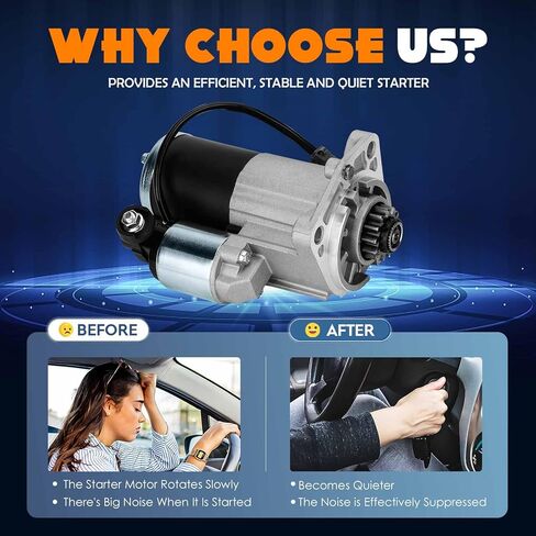 Starter Compatible with 2008-2013 Nissan Rogue 2014 2015 Rogue Select 2007 2008 2009 2010 2011 2012 Sentra Replace 41048183 M0TA0271 19061 19148 16085 in Saudi Arabia