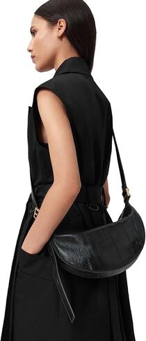 AllSaints Half Moon Eel Xbody Black W354XD One Size in Saudi Arabia