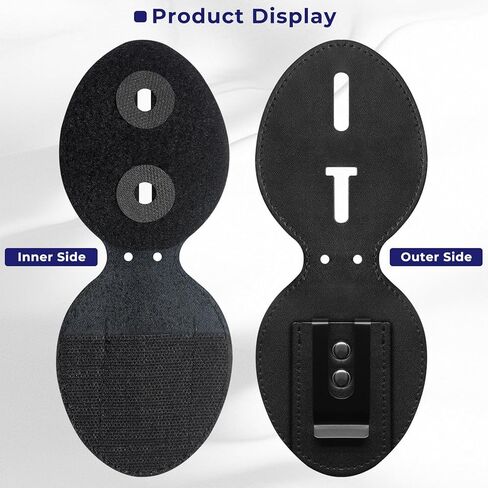 مشبك حزام حامل شارة الشرطة، حامل شارة أمان شريف من جلد البقر العالمي مع مشبك خلفي معدني وسلسلة خرز لإنفاذ القانون in Kuwait