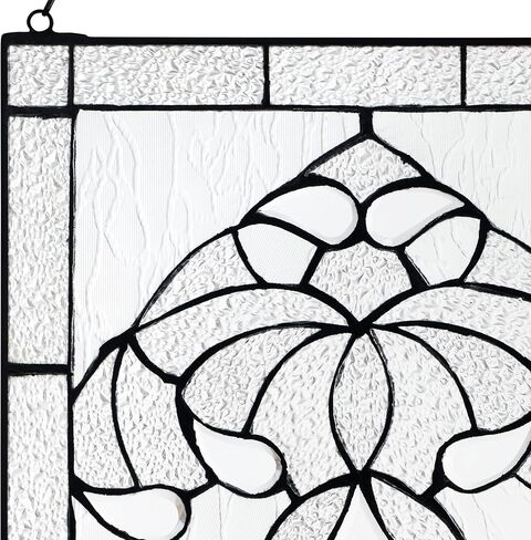 RIVER OF GOODS لوحة نافذة زجاجية مشطوفة بنقشة الزهور مقاس 20 بوصة ارتفاعًا in Kuwait