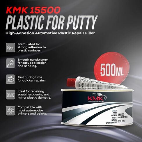 KMK 15500 Plastic Automotive Putty - 500ml – High-Adhesion Filler for Plastic Repairs in Kuwait