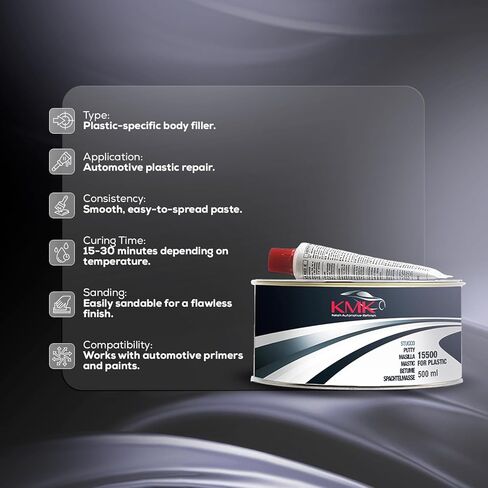 KMK 15500 Plastic Automotive Putty - 500ml – High-Adhesion Filler for Plastic Repairs in Kuwait