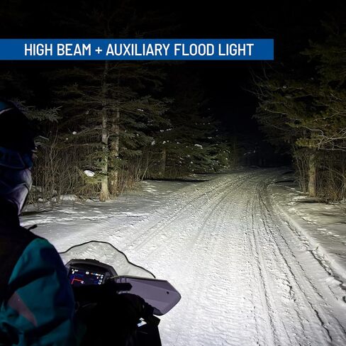 Polaris Snowmobile Auxiliary Punch Light Kit for RMK Khaos Slash, Switchback Assault, INDY VR1, Voyageur 146 Models and More, 1000 Lumens, for Long Distances, Night Riding, Pair - 2889863 in Saudi Arabia