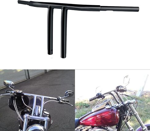 CUSTOM CHROME CCI 12" Rise 1 1/4" T Bar Handlebar Fit for Harley Softail 2000-2017 Dyna Street Bob 2006-2017 Fat Bob 2008-2017 Low Rider 2001-2005 Wide Glide 1999-2017 Road King FLHR 2003-2013 in Saudi Arabia