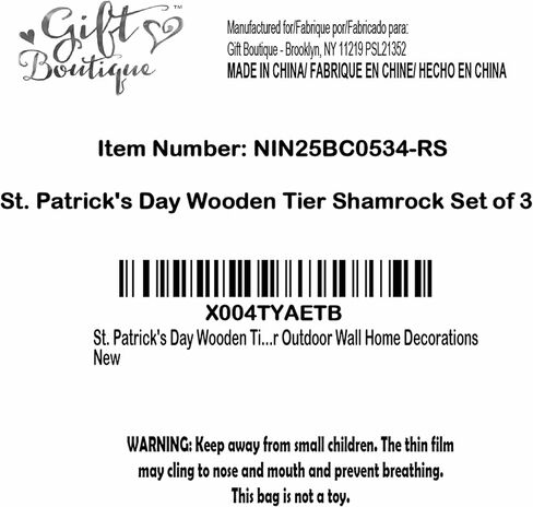 St. Patrick's Day Wooden Tier Shamrock Set of 3 Lucky Blessed Happy St Patrick Day Signs Front Door Hanging Decor Indoor Outdoor Wall Home Decorations in Saudi Arabia