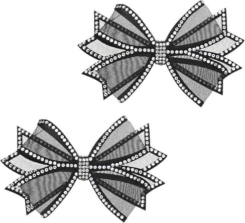 Decorative Mesh Bow Shoe Clips, Zinc Alloy Removable Fashion Crystal Flower Shoe Clips Buckle for Women Dress in Saudi Arabia
