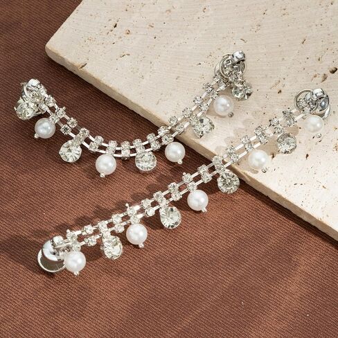 Bling Shoe Charms Set Sliver Chain Rhinestone Accessories for Clogs & Sandals Shoe Decorations for Teens Adults Women Birthday Party Favor in Saudi Arabia