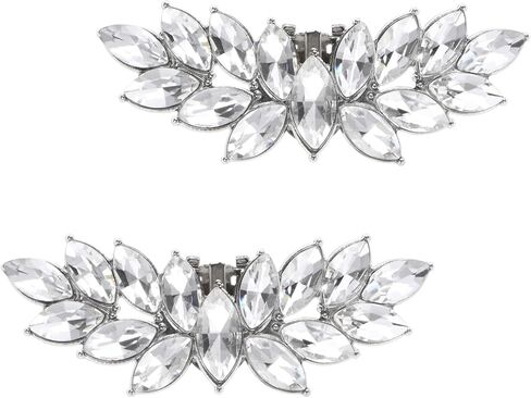Decorative Rhinestone Shoe Clips, Removable Fashion Crystal Flower Shoe Clips Women Dress/Shoes in Saudi Arabia