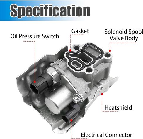 MDEOOSKY 15810RAAA03 Variable Valve Timing Solenoid Solenoid Spool Valve Assembly Replacement for Acura RSX Replacement for Honda Accord 2.4L/Civic 2.0L/CR-V/Element in Saudi Arabia