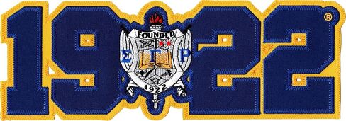 Sigma Gamma Rho Crest 1922 Twill Iron-On Patch [Blue - 11.25" x 4"] - ID#18549 in Saudi Arabia
