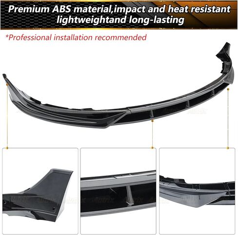 مصد الشفة الأمامي لـ 2017-2023 طراز تسلا 3، طقم هيكل الذقن الأمامي بتصميم أداء الشفة الأمامية باللون الأسود اللامع in Kuwait