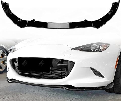 Front Bumper Lip Blade Chin Spoiler Fit for Mazda MX-5/ Miata ND 2016+,3 PCS Front Bumper Lip Body Kit Spoiler Front Splitter, Gloss Black in Saudi Arabia