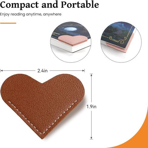 علامات مرجعية على شكل قلب جلدي 6 قطع، إشارات مرجعية لطيفة ورائعة لمحبي الكتب، لوازم تزيين لتنظيم زاوية الإشارات المرجعية الخاصة بك، هدية قراءة للقارئات، عشاق الإشارات المرجعية، ونوادي الكتب in Kuwait