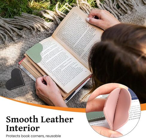 علامات مرجعية على شكل قلب جلدي 6 قطع، إشارات مرجعية لطيفة ورائعة لمحبي الكتب، لوازم تزيين لتنظيم زاوية الإشارات المرجعية الخاصة بك، هدية قراءة للقارئات، عشاق الإشارات المرجعية، ونوادي الكتب in Kuwait