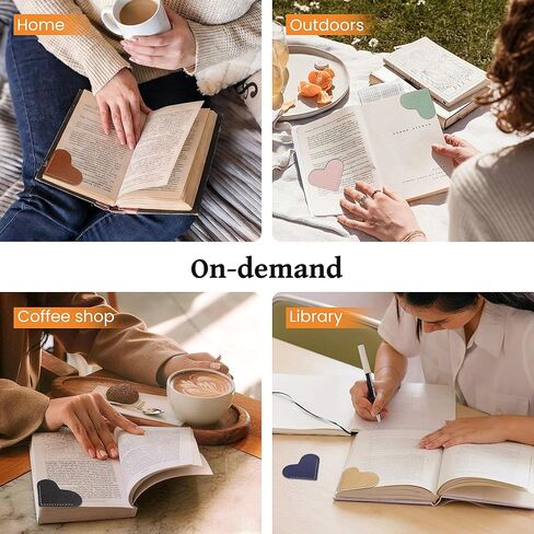 علامات مرجعية على شكل قلب جلدي 6 قطع، إشارات مرجعية لطيفة ورائعة لمحبي الكتب، لوازم تزيين لتنظيم زاوية الإشارات المرجعية الخاصة بك، هدية قراءة للقارئات، عشاق الإشارات المرجعية، ونوادي الكتب in Kuwait