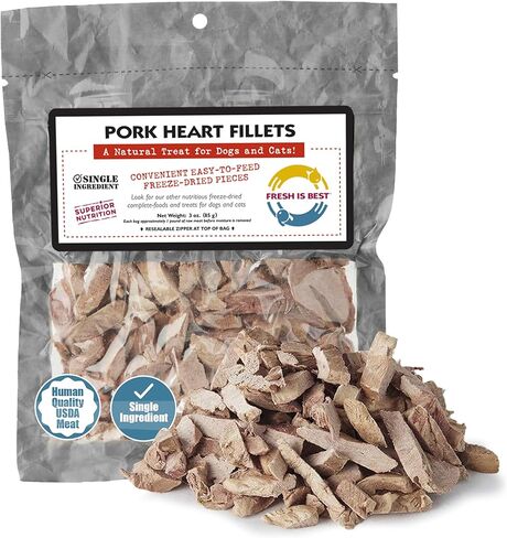 الطازجة هي الأفضل - اللحوم النيئة الصحية المجففة بالتجميد للكلاب والقطط - شرائح قلب لحم الخنزير in Kuwait