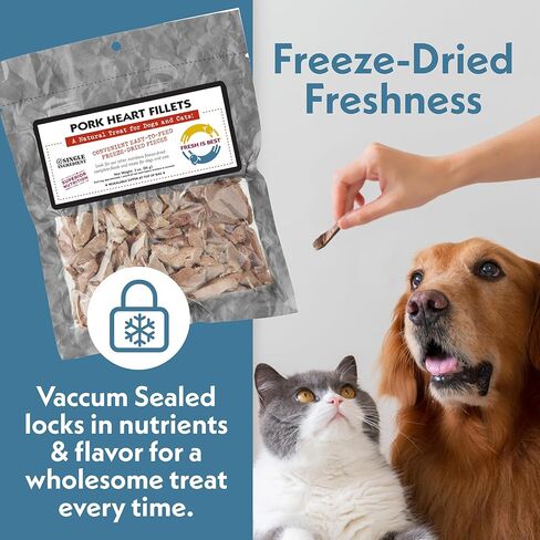 الطازجة هي الأفضل - اللحوم النيئة الصحية المجففة بالتجميد للكلاب والقطط - شرائح قلب لحم الخنزير in Kuwait