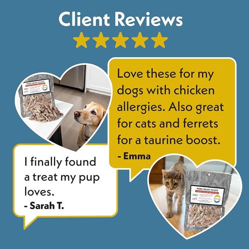 الطازجة هي الأفضل - اللحوم النيئة الصحية المجففة بالتجميد للكلاب والقطط - شرائح قلب لحم الخنزير in Kuwait