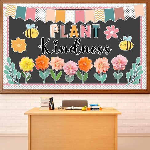 Summer Spring Bulletin Board Decorations Flower Bulletin Board Set with 3D Tissue Paper Pompoms Butterfly Cutouts We are Blooming Together Floral Decor for School Classroom Home Chalkboard Wall in Saudi Arabia
