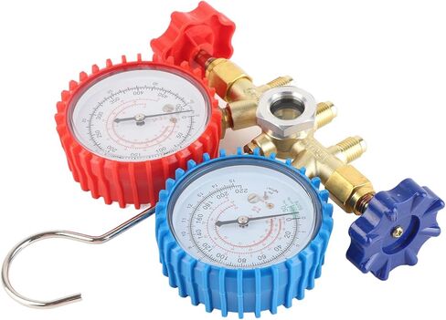 مجموعة أجهزة قياس متعددة للتيار المتردد من Fafeicy، أجهزة قياس ضغط نحاسية لنظام R134A HVAC، قياس دقيق لسائل التبريد للفنيين in Kuwait