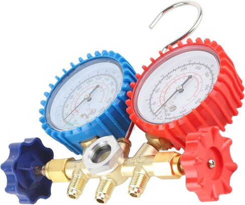 مجموعة أجهزة قياس متعددة للتيار المتردد من Fafeicy، أجهزة قياس ضغط نحاسية لنظام R134A HVAC، قياس دقيق لسائل التبريد للفنيين in Kuwait
