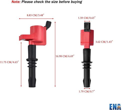 ENA Set of 10 Energy Ignition Coil and 10 Connector Compatible with Ford F53 Replacement for FD508 in Saudi Arabia