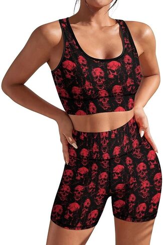 مجموعة تمارين نسائية بدون خياطة مكونة من قطعتين من ملابس اليوغا وشورت نشط وحمالة صدر رياضية مثيرة للنساء in Kuwait