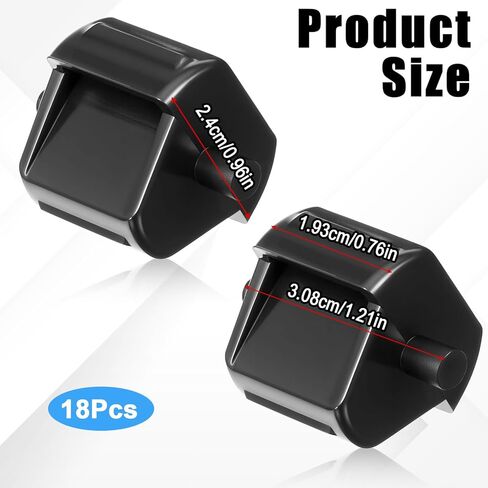 18 Pcs Tape Dispenser Replacement Core, Black Plastic Allocator Roll Insert for Office Home Supplies Accessories in Saudi Arabia