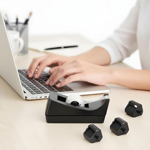 18 Pcs Tape Dispenser Replacement Core, Black Plastic Allocator Roll Insert for Office Home Supplies Accessories in Saudi Arabia