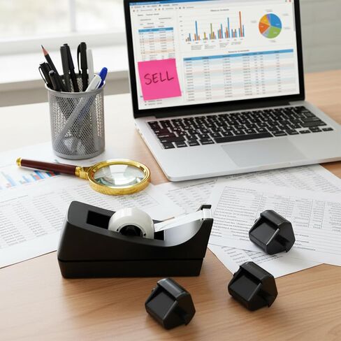 18 Pcs Tape Dispenser Replacement Core, Black Plastic Allocator Roll Insert for Office Home Supplies Accessories in Saudi Arabia